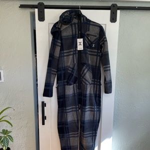 NWT - Onepiece brand Shacket Fleece Jumpsuit Onesie